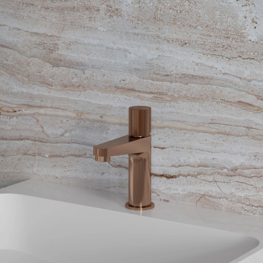 OMNIRES CT8010CPB - Mitigeur de lavabo CONTOUR 16,6 cm, finition cuivre brossé