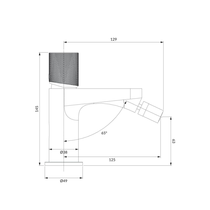 OMNIRES CT8020CR - Robinet de bidet CONTOUR 14,5 cm chrome brillant
