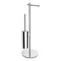 OMNIRES MP60810CR - Porte-papier et porte-brosse de toilettes MODERN PROJECT chrome brillant