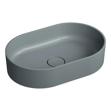 OMNIRES OVOUNAG - Vasque à poser OVO 55x36 cm dolomite/mat gris cendré