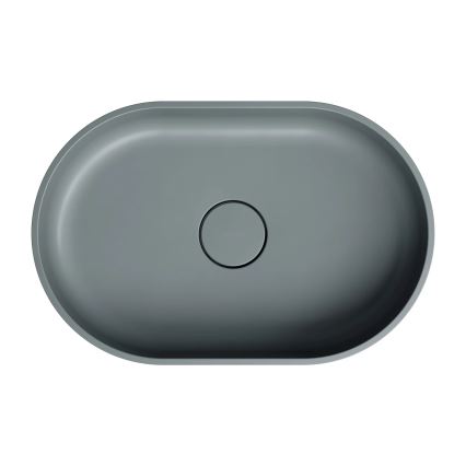 OMNIRES OVOUNAG - Vasque à poser OVO 55x36 cm dolomite/mat gris cendré