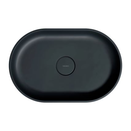 OMNIRES OVOUNBLV - Vasque à poser OVO 55x36 cm dolomite/mat noir lave