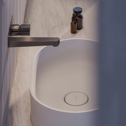 OMNIRES OVOUNBM - Vasque à poser OVO 55x36 cmdolomit/blanc mat