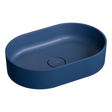 OMNIRES OVOUNMB - Vasque à poser OVO 55x36 cm dolomite/mat bleu nuit