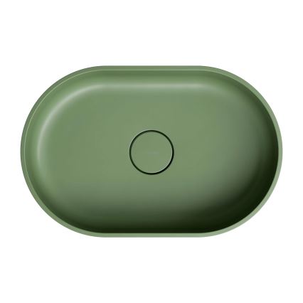 OMNIRES OVOUNOL - Vasque à poser OVO 55x36 cm dolomite/mat olive
