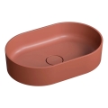 OMNIRES OVOUNTE - Lavabo à poser OVO 55x36 cm dolomite/terracotta mate