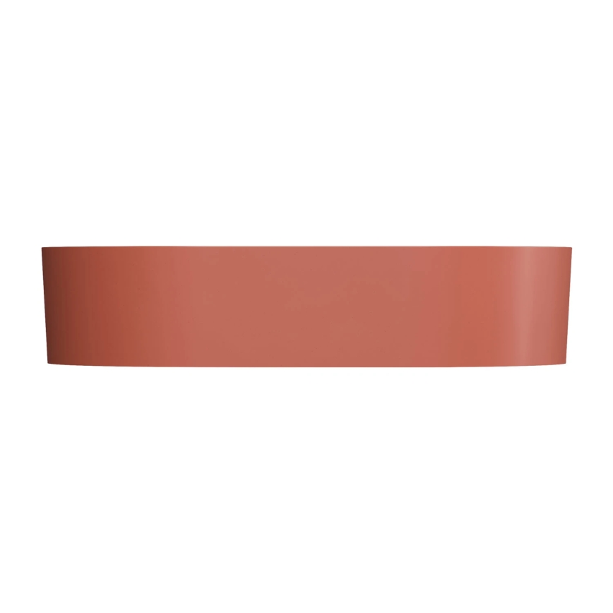 OMNIRES OVOUNTE - Vasque à poser OVO 55 x 36 cm en dolomite, finition terracotta mate