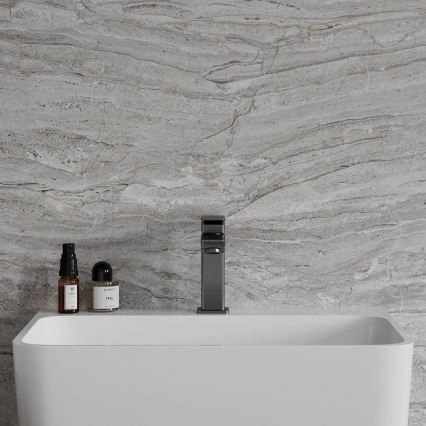 OMNIRES PM7410GR - Mitigeur pour lavabo PARMA 15 cm graphite brossé