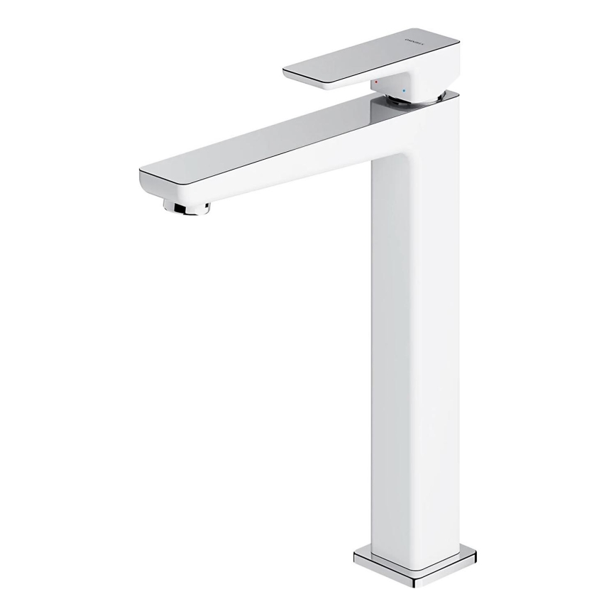 OMNIRES PM7412CRB - Robinet de lavabo PARMA 27,3 cm chrome brillant/blanc