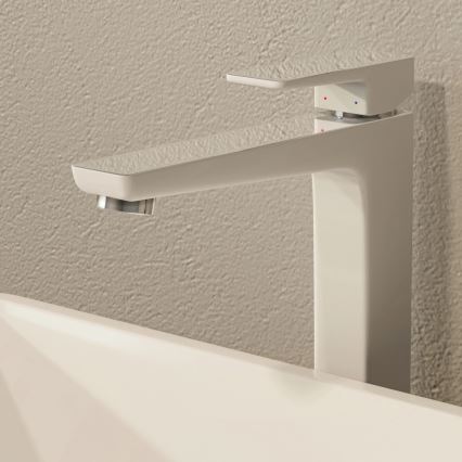OMNIRES PM7412CRB - Robinet de lavabo PARMA 27,3 cm chrome brillant/blanc