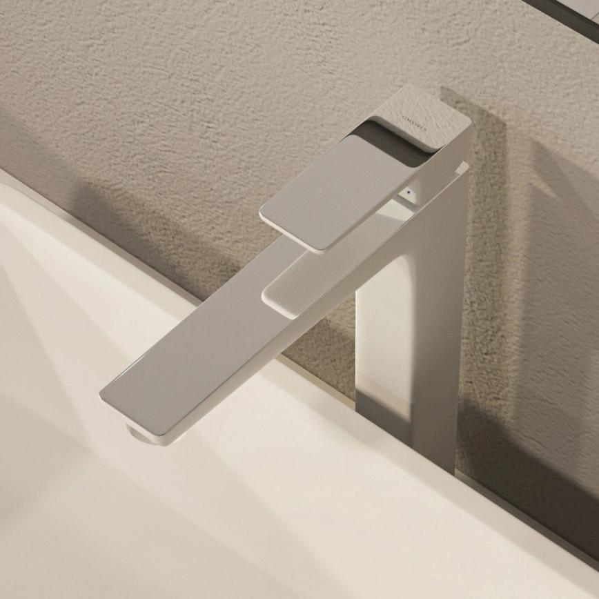 OMNIRES PM7412CRB - Robinet de lavabo PARMA 27,3 cm chrome brillant/blanc