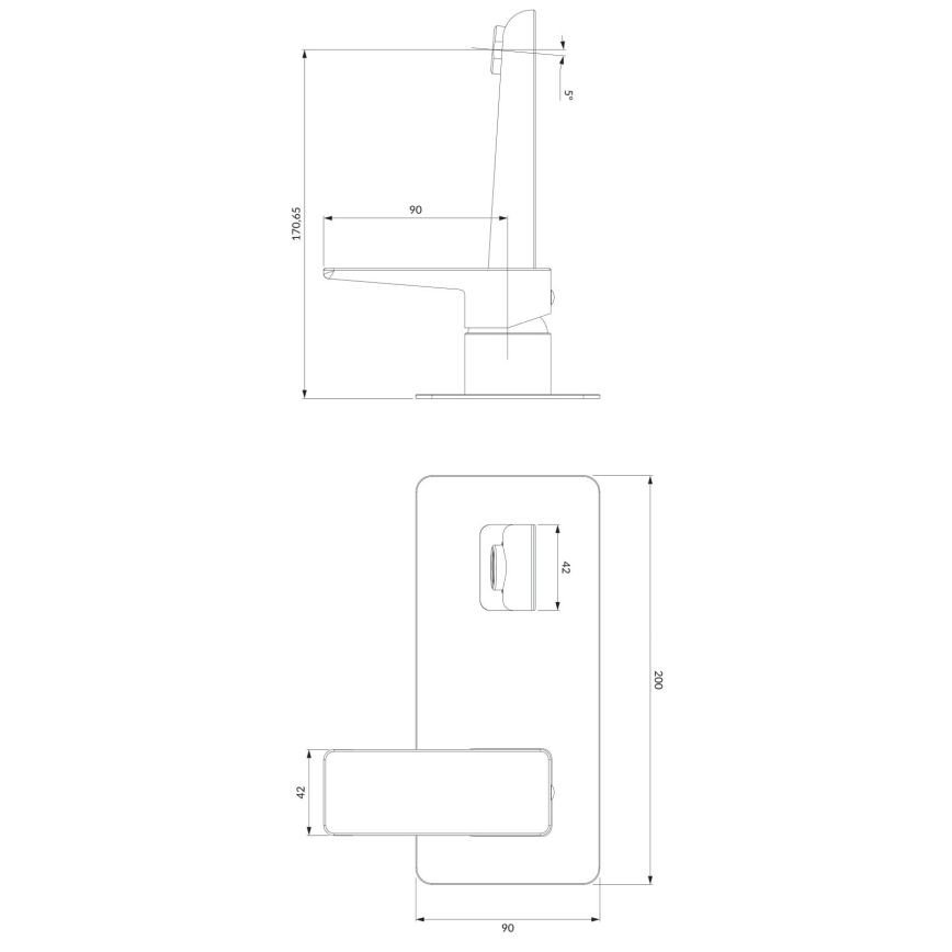 OMNIRES PM7415CR - Robinet de lavabo pour installation encastrée PARMA chrome brillant