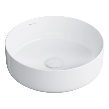 OMNIRES TULSA355BP - Vasque à poser TULSA Ø 36 cm, céramique / blanc brillant