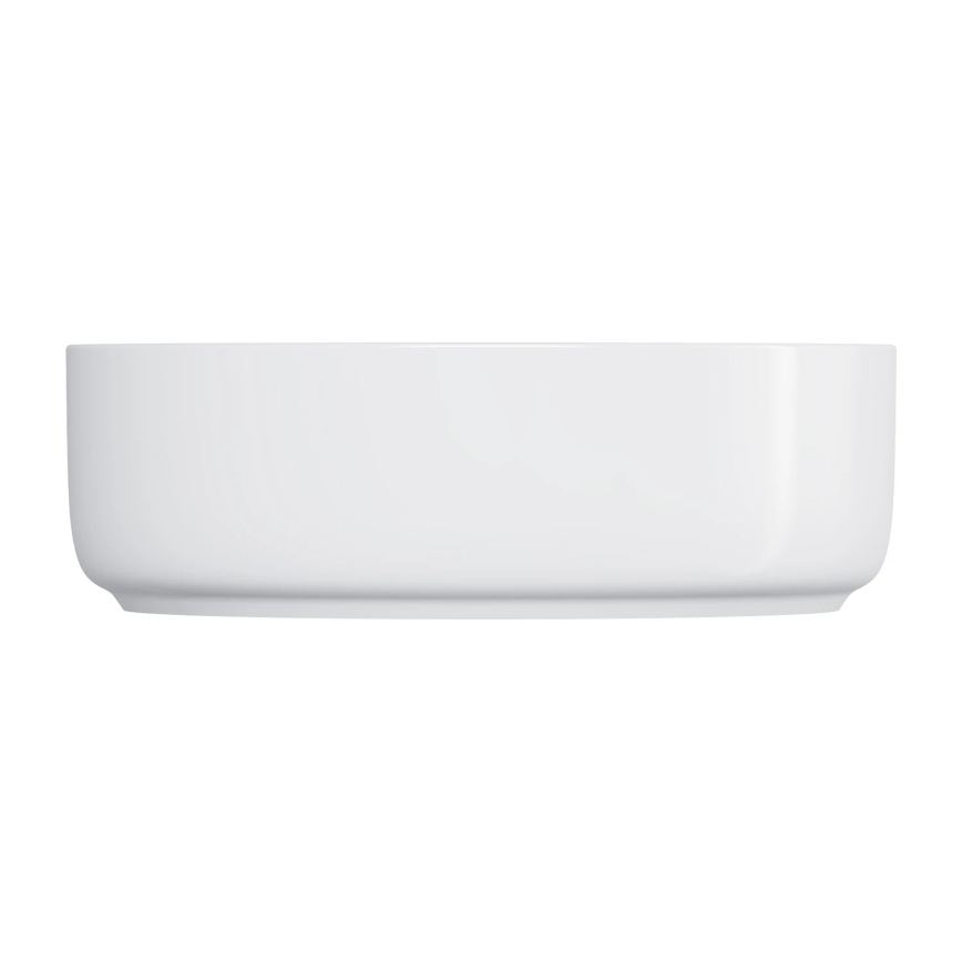 OMNIRES TULSA355BP - Vasque à poser TULSA Ø 36 cm, céramique / blanc brillant