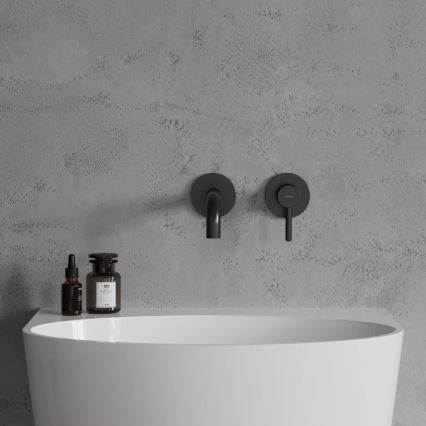 OMNIRES Y1215HLBL - Robinet de lavabo pour installation encastrée Y semi-mat noir