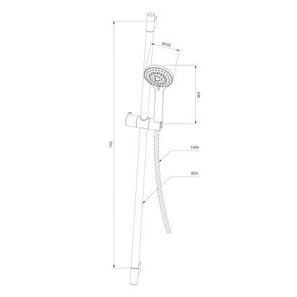 OMNIRES YOSEMITE-SCR - Colonne de douche YOSEMITE chrome brillant