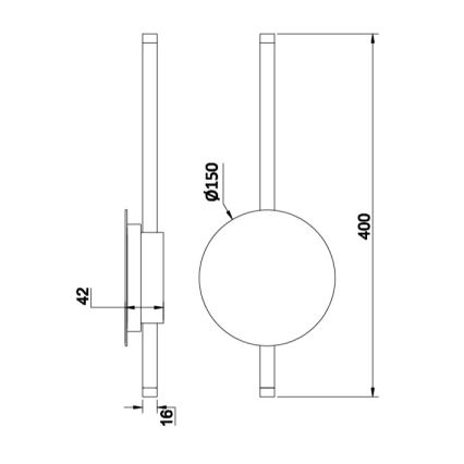 Ondaluce - Applique murale LED dimmable JAMES LED/16W/230V dorée