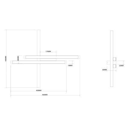 Ondaluce - Applique murale LED dimmable MOVIDA LED/20W/230V dorée