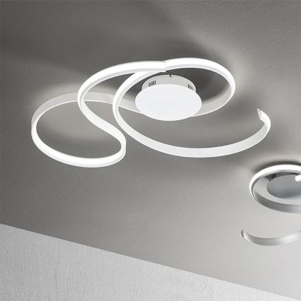 Ondaluce - Applique murale LED dimmable TWIST LED/57W/230V blanche