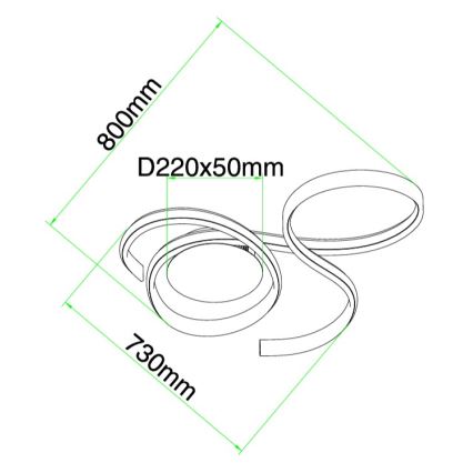 Ondaluce - Applique murale LED dimmable TWIST LED/57W/230V blanche