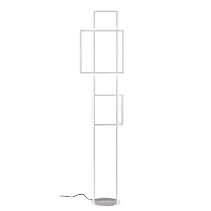 Ondaluce - Lampadaire LED à intensité réglable DOWEL, 77 W / 230 V, 166 cm, argenté
