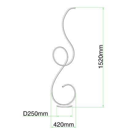Ondaluce - Lampadaire LED à intensité variable FLOK LED/44W/230V 152 cm blanc