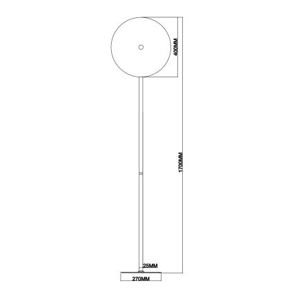Ondaluce - Lampadaire LED à intensité variable JOKEY LED/15W/230V 170 cm doré/transparent
