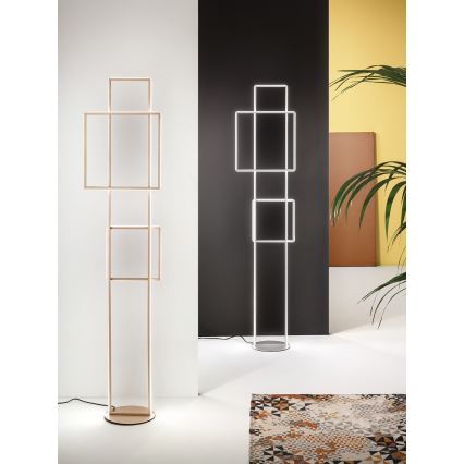 Ondaluce - Lampadaire LED dimmable DOWEL LED/77W/230V 166 cm doré