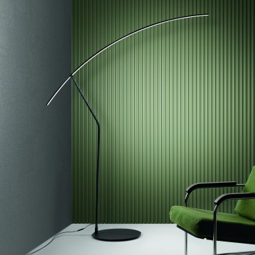 Ondaluce - Lampadaire LED dimmable FOLAGA LED/30W/230V 190 cm noir