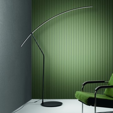 Ondaluce - Lampadaire LED dimmable FOLAGA LED/30W/230V noir