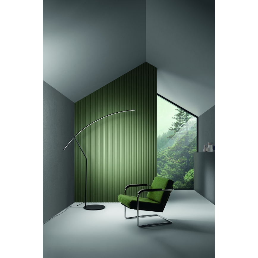 Ondaluce - Lampadaire LED dimmable FOLAGA LED/30W/230V noir