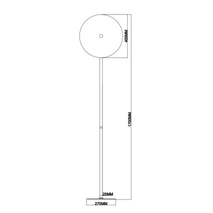 Ondaluce - Lampadaire LED dimmable JOKEY LED/15W/230V 170 cm doré/beige fumé