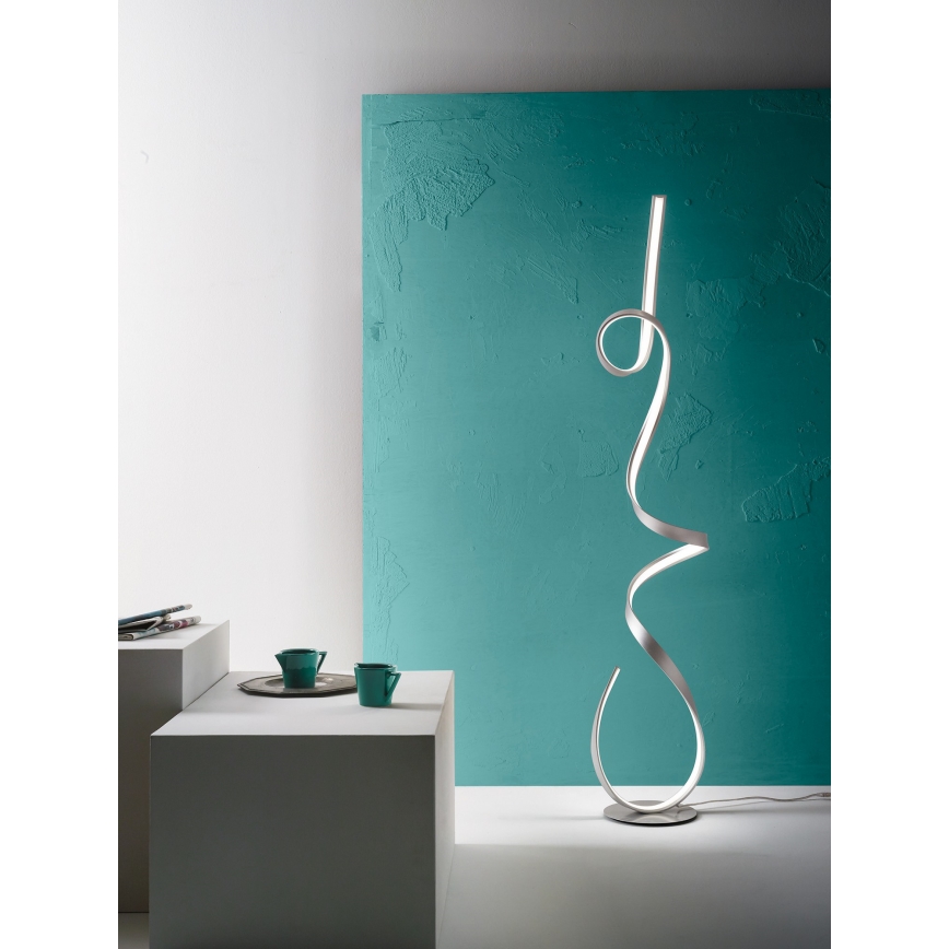 Ondaluce - Lampadaire LED dimmable LUMEN LED/30W/230V argenté