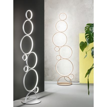 Ondaluce - Lampadaire LED dimmable POIS LED/52W/230V 160 cm argenté