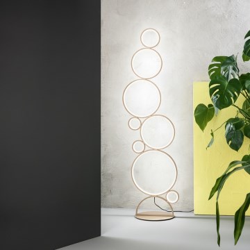 Ondaluce - Lampadaire LED dimmable POIS LED/52W/230V doré