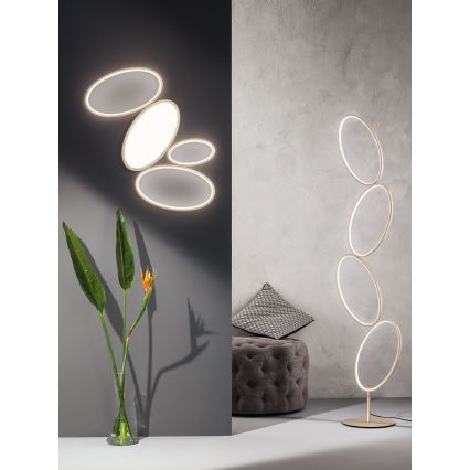 Ondaluce - Lampadaire LED dimmable RICE LED/38W/230V 166 cm doré