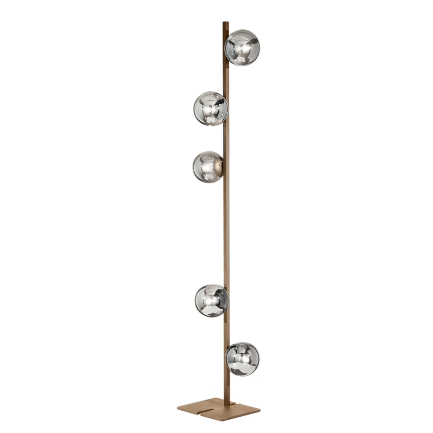 Ondaluce - Lampadaire MONILE 5xE14/10W/230V 170 cm doré/blanc