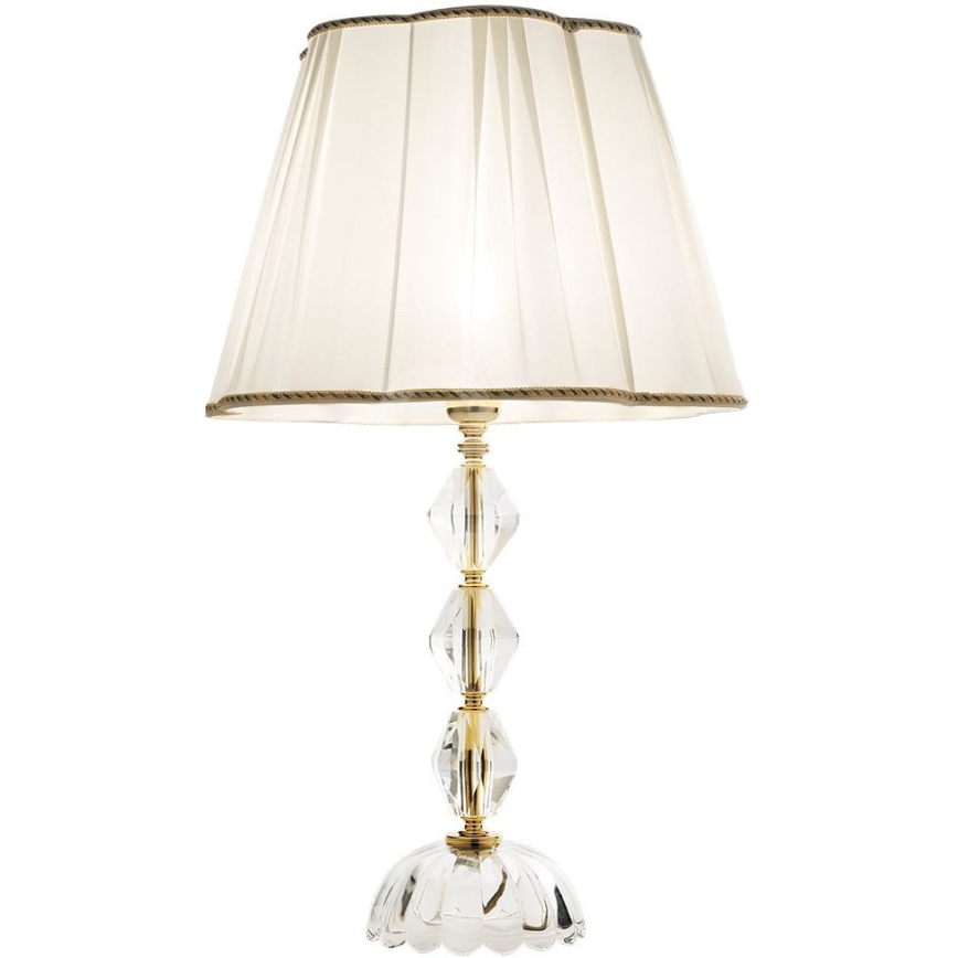 Ondaluce - Lampe de table en cristal BRIGIDA 1xE27/15W/230V crème/transparente