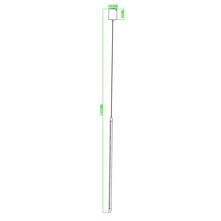 Ondaluce - Lustre LED dimmable sur câble GENIUS LED/12W/230V Ø 1,5 cm finition dorée