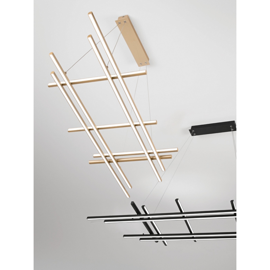 Ondaluce - Lustre LED dimmable sur câble MOVIDA LED/114W/230V, doré