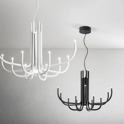 Ondaluce - Lustre LED dimmable sur câble NOUVEAU LED/35W/230V Ø 78 cm noir