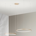 Ondaluce - Lustre LED dimmable sur câble SOEL LED 28 W / 230 V + LED 38 W Ø 80/60 cm doré