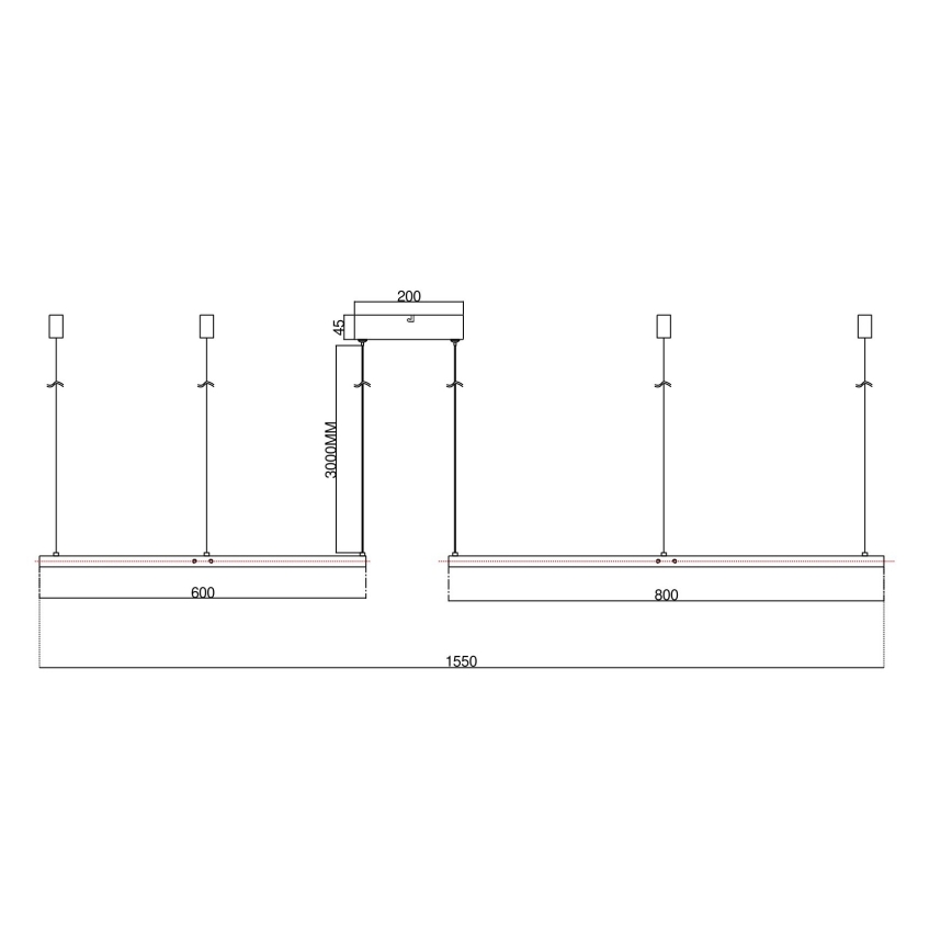 Ondaluce - Lustre LED dimmable sur câble SOEL LED 28 W / 230 V + LED 38 W Ø 80/60 cm doré