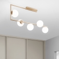 Ondaluce - Lustre sur tige MONILE 5xE14/10W/230V doré/blanc