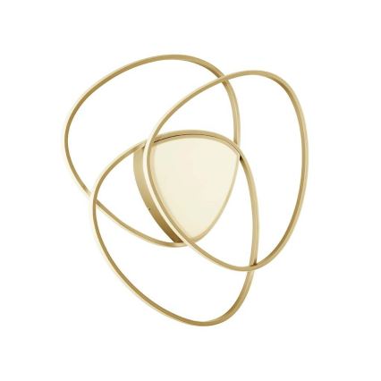 Ondaluce - Plafonnier LED à intensité variable ROSE LED/60W/230V 50x54 cm doré