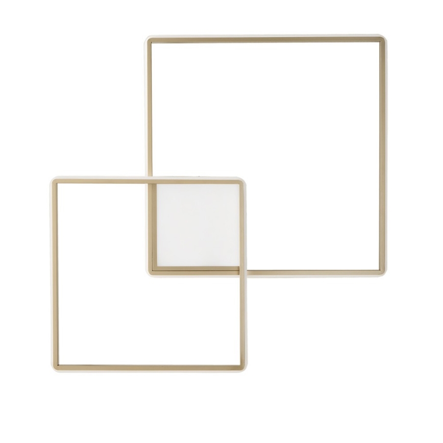 Ondaluce - Plafonnier LED dimmable DOWEL LED/46W/230V 55x55 cm doré
