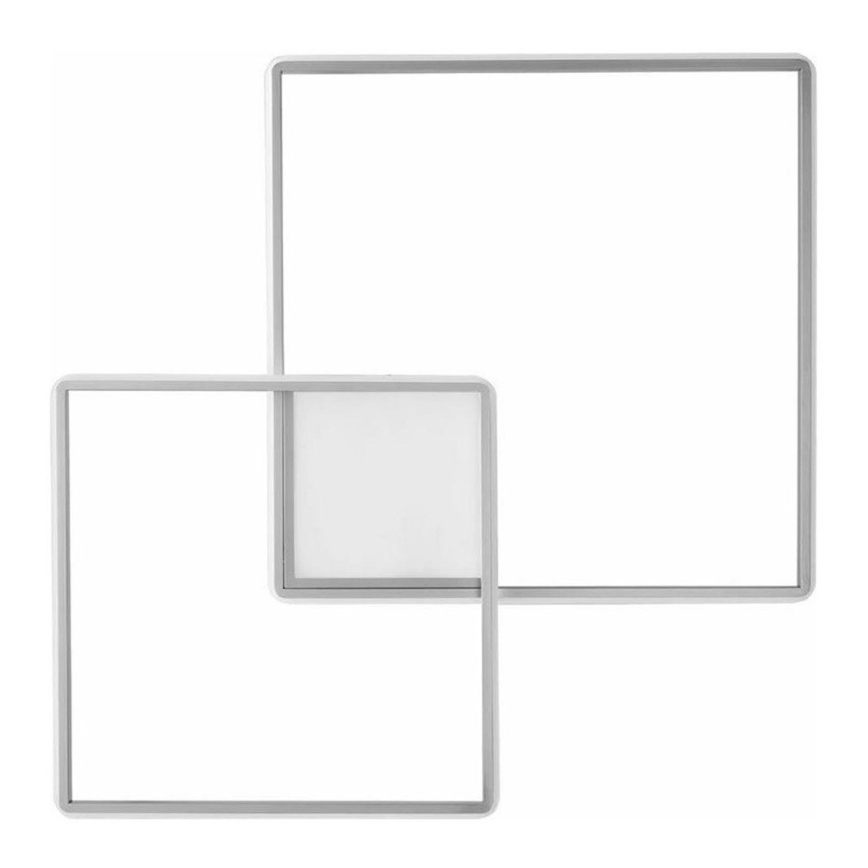 Ondaluce - Plafonnier LED dimmable DOWEL LED/60W/230V 75x75 cm argenté