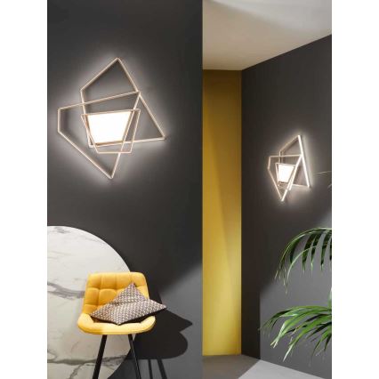 Ondaluce - Plafonnier LED dimmable GALAXY LED/90W/230V 71x84 cm doré