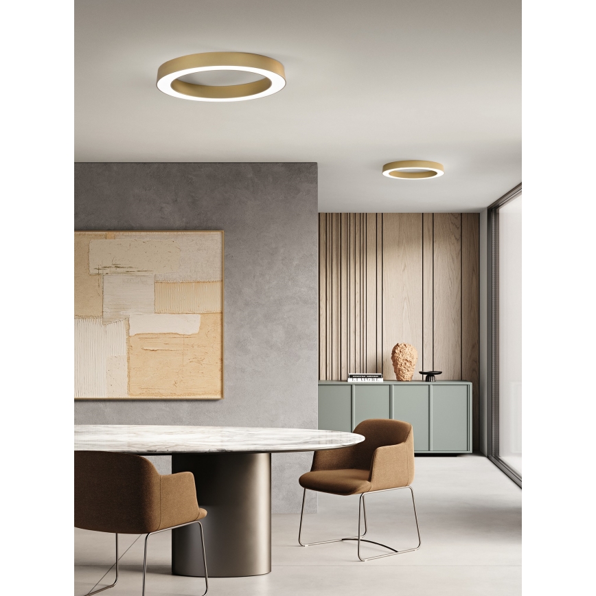Ondaluce - Plafonnier LED dimmable GLOBUS LED/40W/230V 3000/4000K Ø 60 cm doré