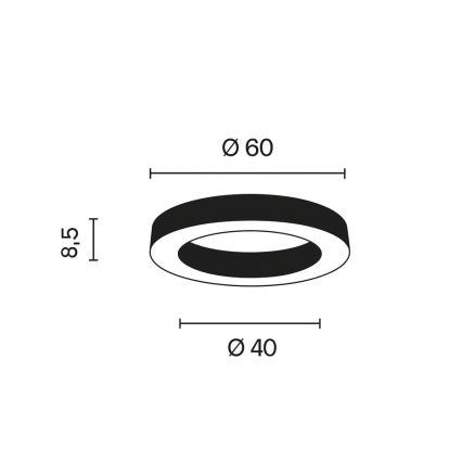Ondaluce - Plafonnier LED dimmable GLOBUS LED/40W/230V 3000/4000K Ø 60 cm doré